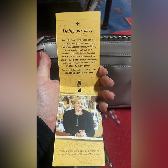 Patricia Nash Josselin Stone Satchel Vintage Parisian Tooled Leather Collection - Picture 6 of 11